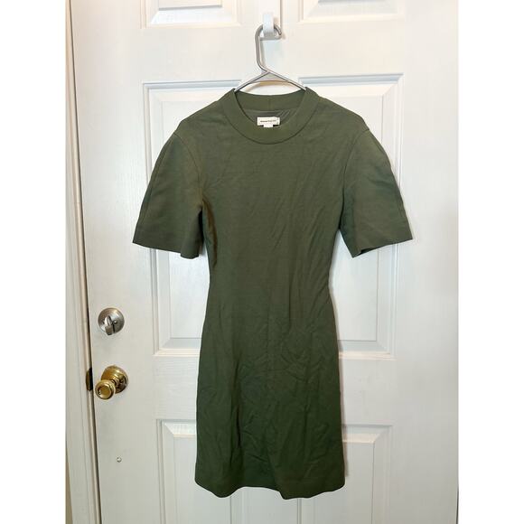 Alexander McQueen Dress Short Sleeve Graffiti Logo T-Shirt Green Size 36 XS - Picture 4 of 9